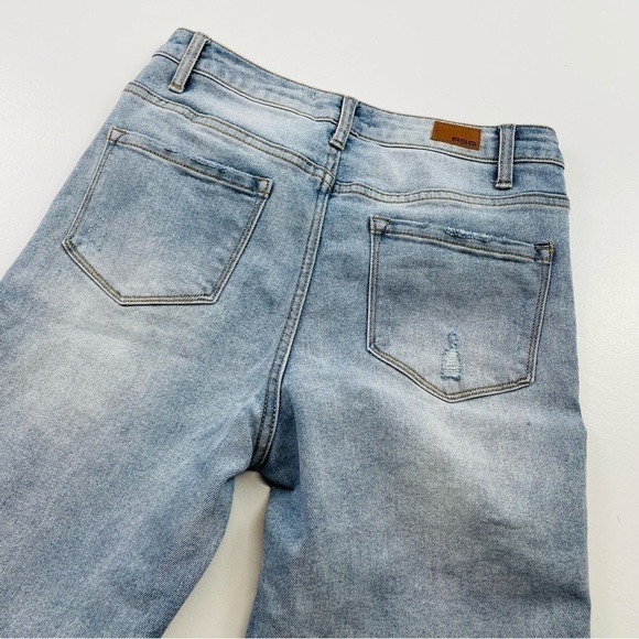 Rsq jean high rise straight leg women size 27 rips at the knees and raw hem - Picture 11 of 12